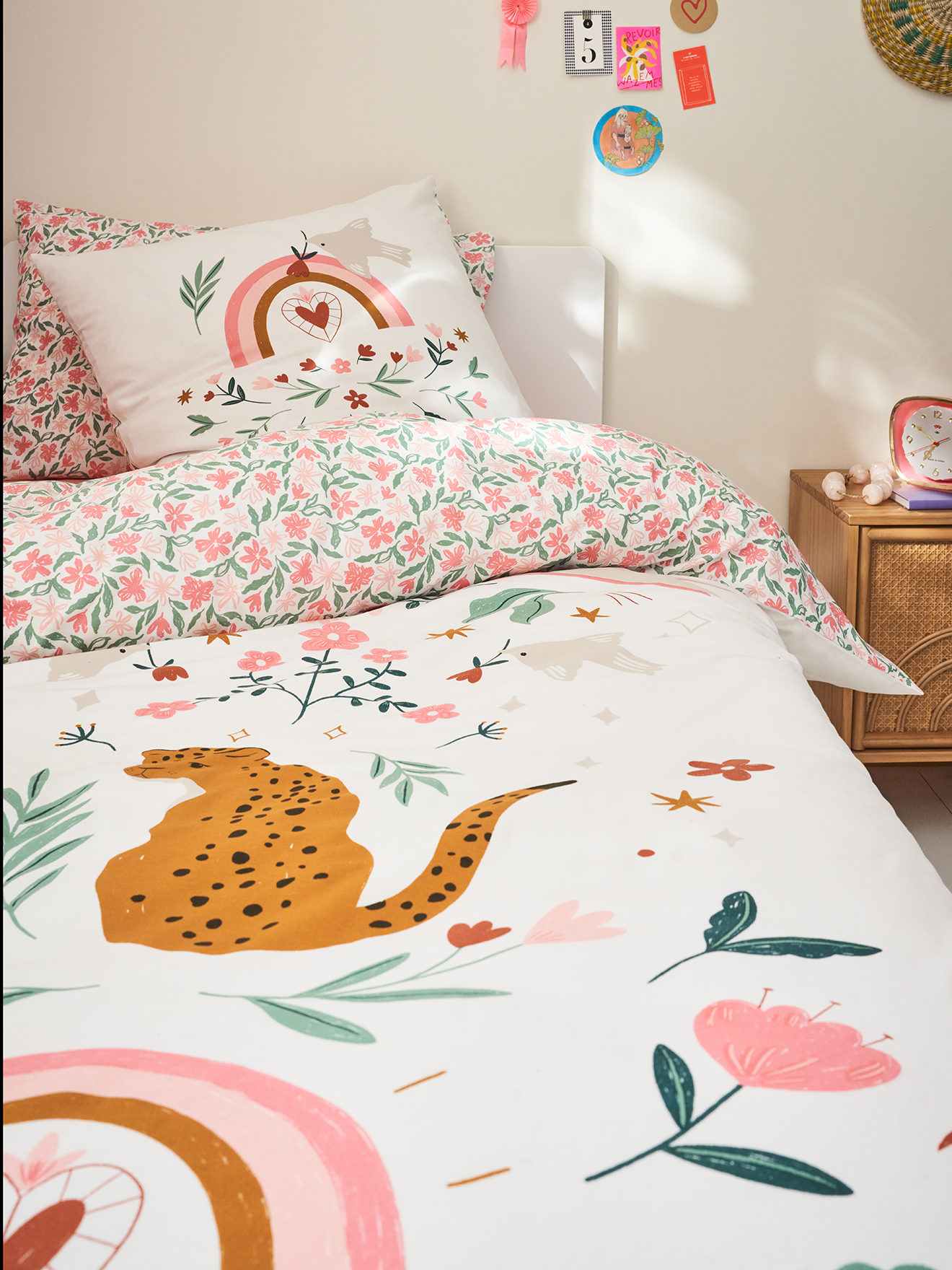 Parure housse de couette et taie d'oreiller LATINO VIBES, avec coton recyclé, VERTBAUDET