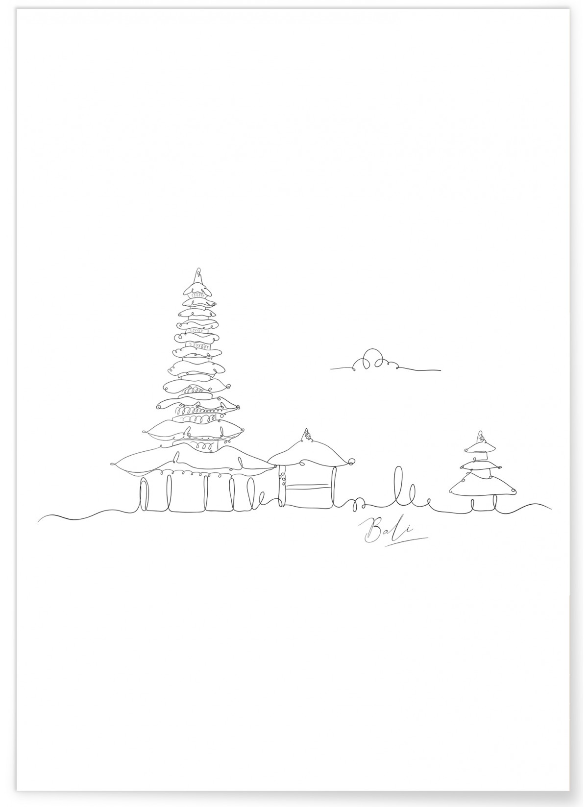 Affiche Line Art Bali, L'AFFICHERIE