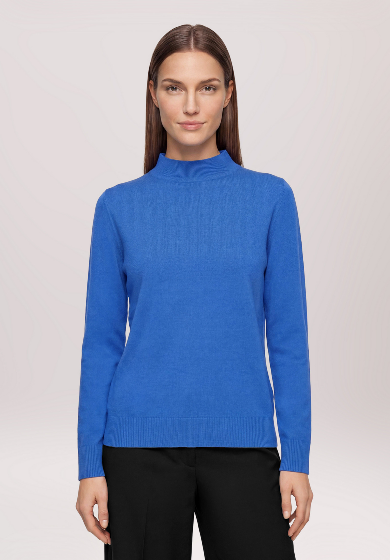 Pull-over en maille basique à col droit, BETTY BARCLAY