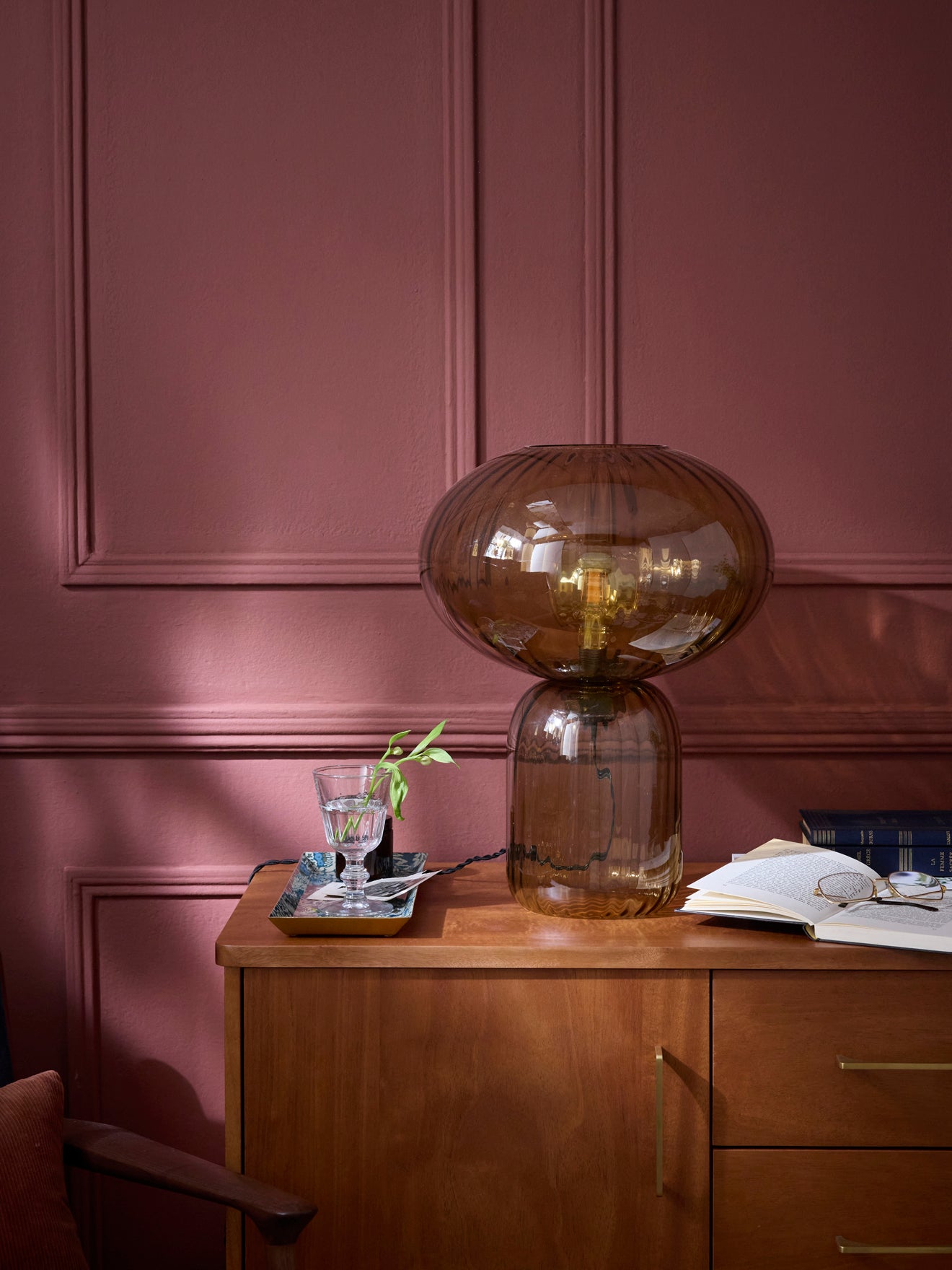 Lampe MARTIN en verre ciselé XL, CYRILLUS