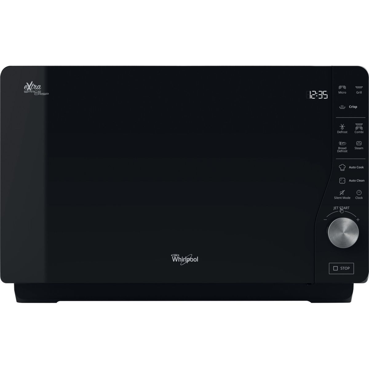 Micro ondes grill MWF427NB ExtraSpace crisp, WHIRLPOOL