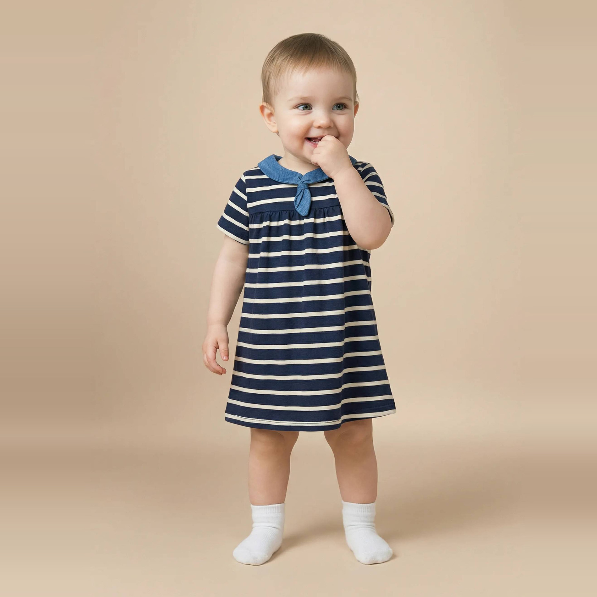 Robe rayée en coton BIO GOTS, BOUT'CHOU