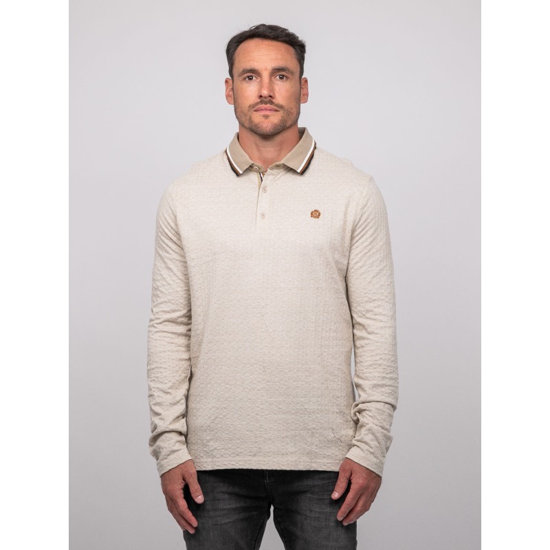 Polo Jacquard Col Rayé Manches Longues Pirataxo, RITCHIE