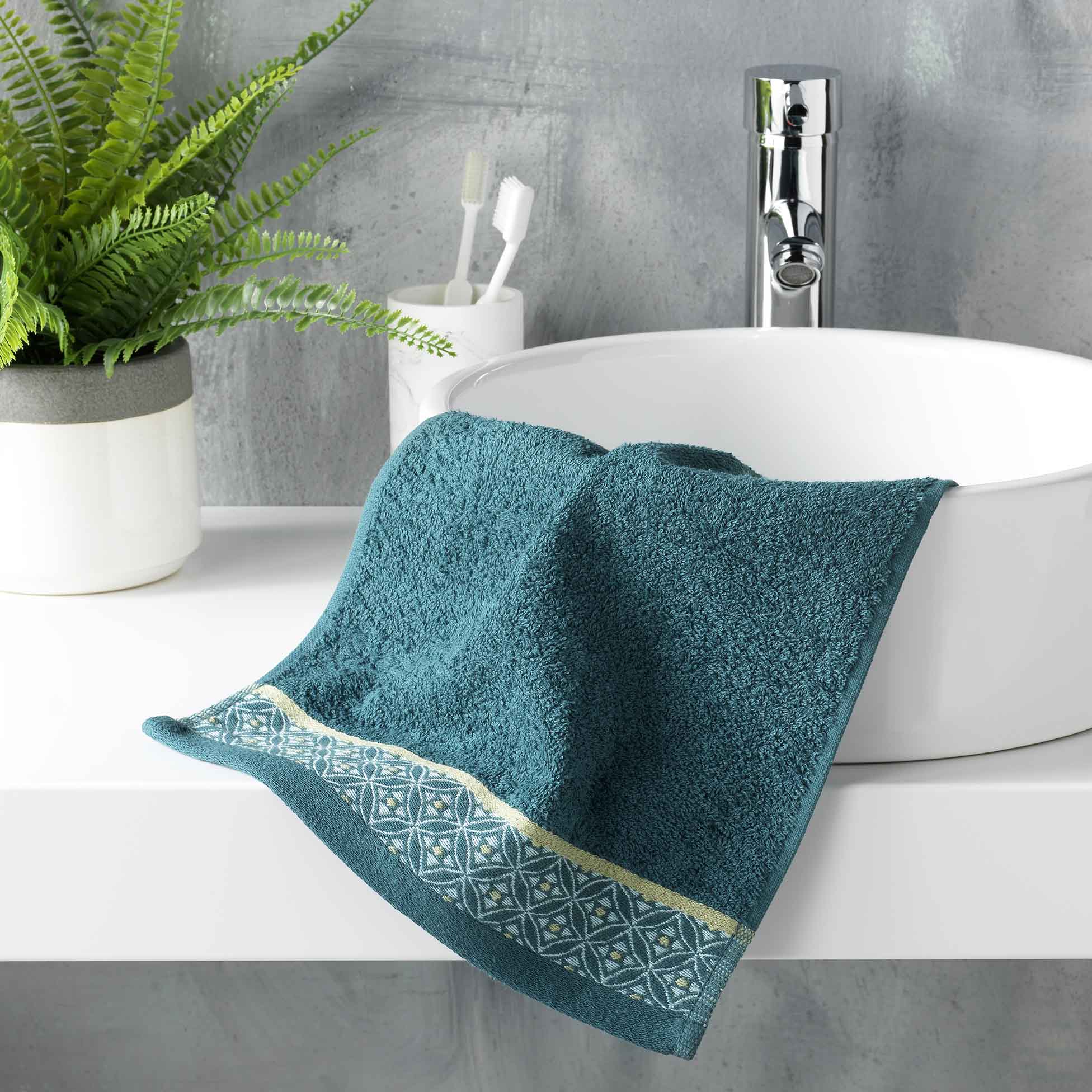 Serviette de toilette 70 x 130 cm Art-Chic Beline gris, EDEN