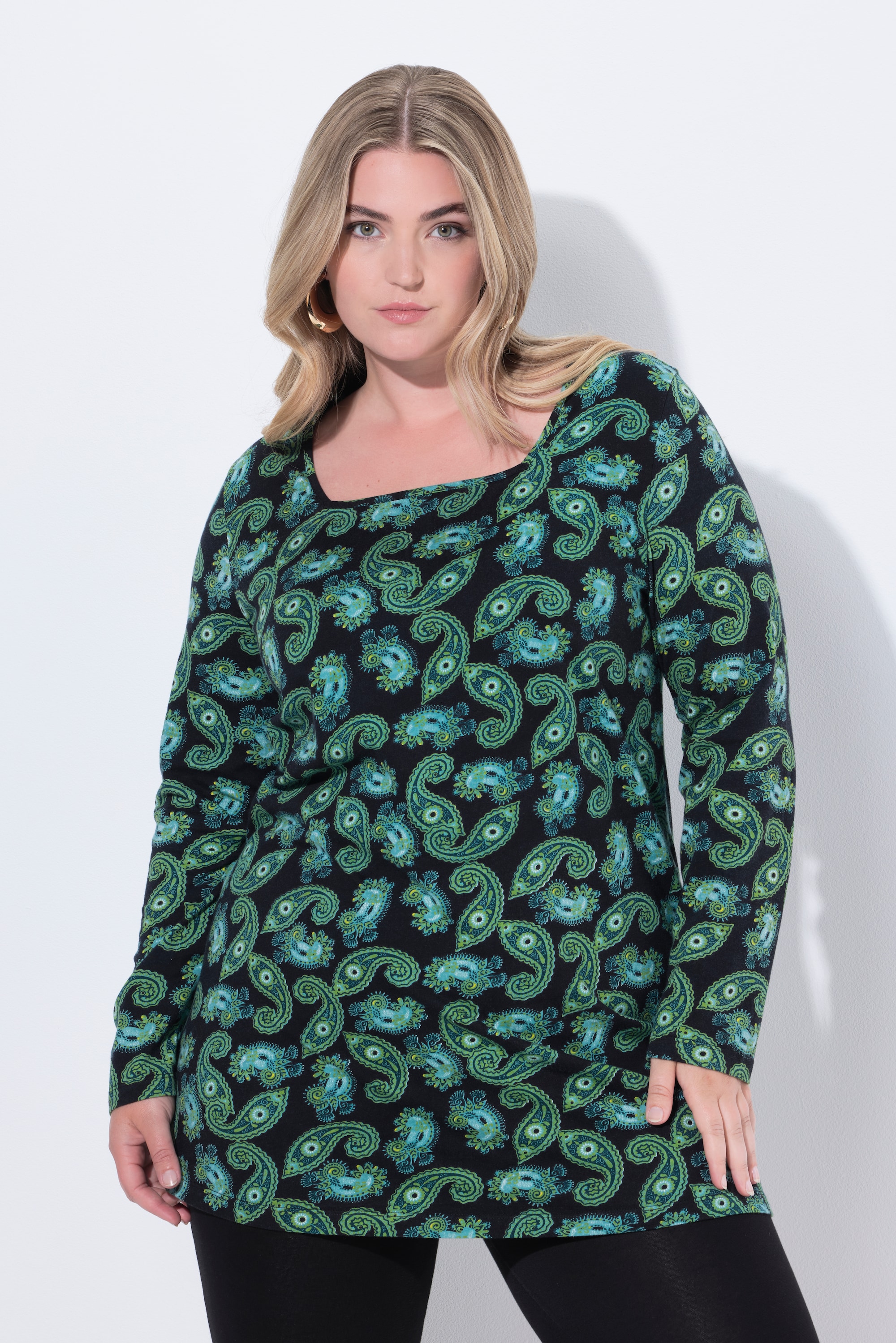 T-shirt long motif cachemire, ULLA POPKEN