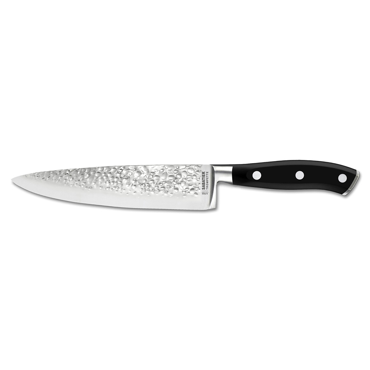 Couteau de chef 16 cm martelé avec protection de lame - CARBON, SABATIER TROMPETTE