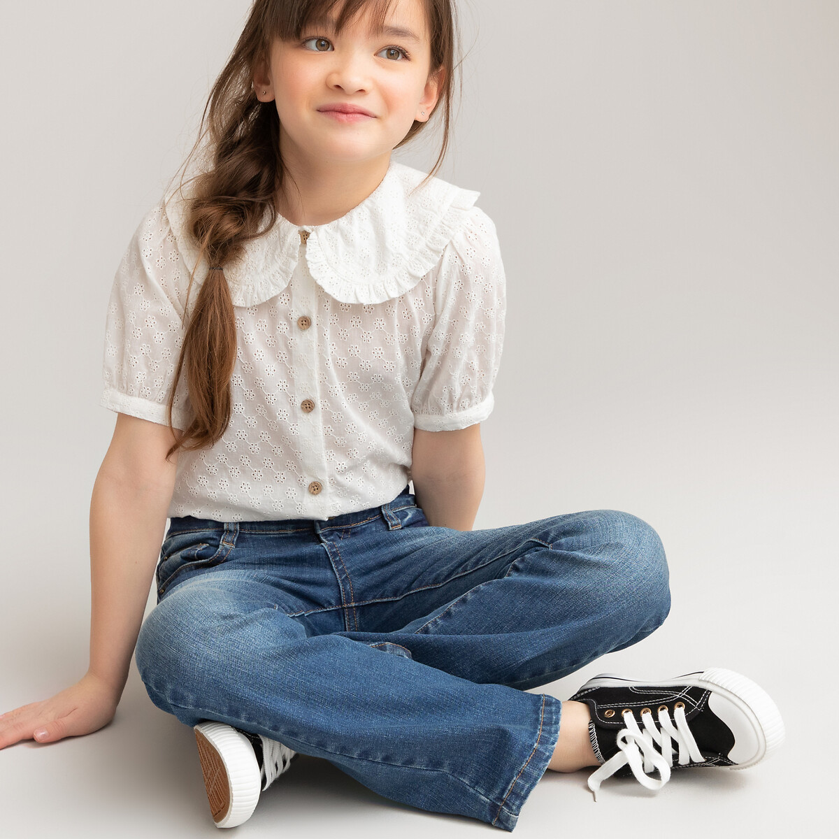 Jeans bootcut 2-14 anni stone La Redoute Collections | La Redoute