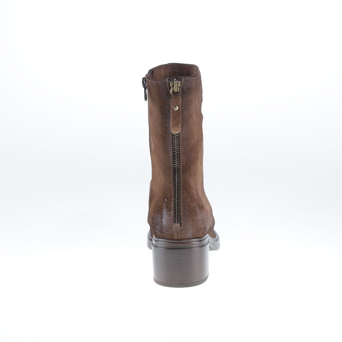 MJUS Botines de ante plisado con tacón ancho — photo 4