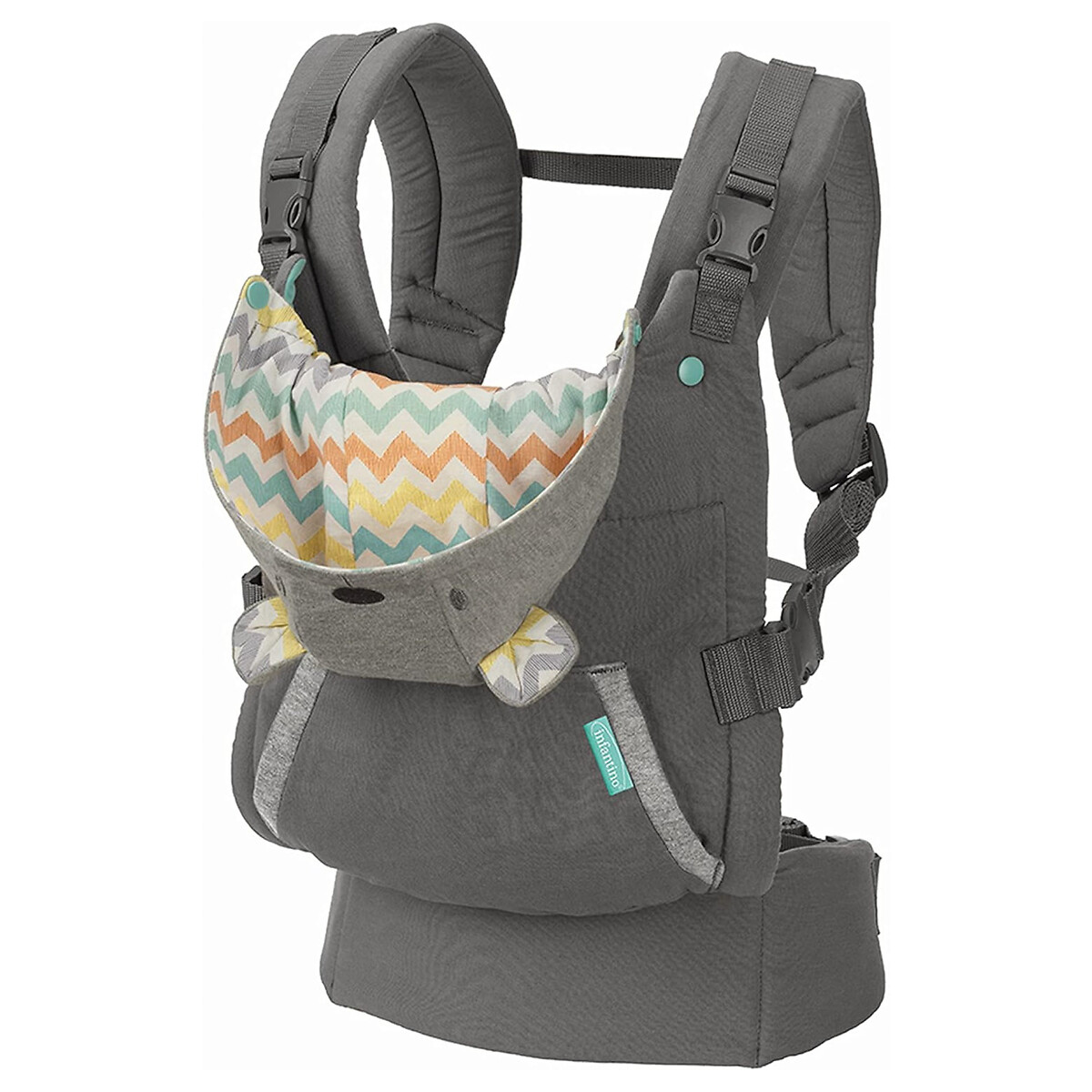 Cuddle up bear themed detachable canopy hood baby carrier grey Infantino La Redoute