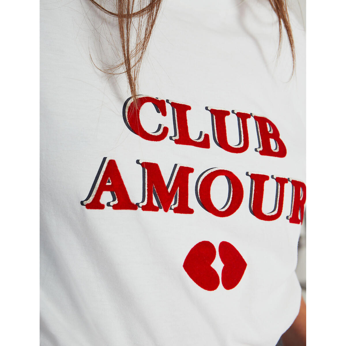 Cotton club amour t shirt with short sleeves white Icode La