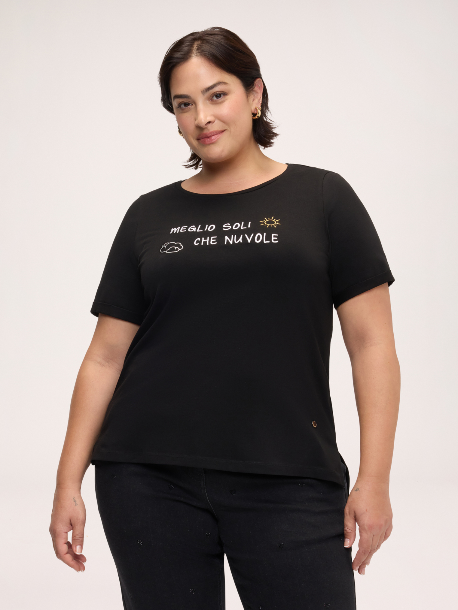T-shirt avec inscription ironique, FIORELLA RUBINO