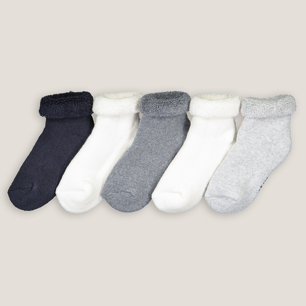 Pack of 5 Pairs of Boucle Socks in Cotton Mix