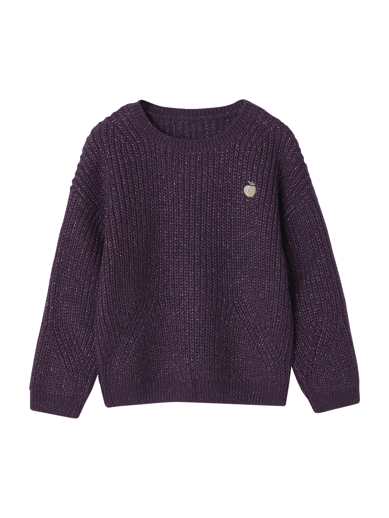 Pull maille perlée animation badge irisé, VERTBAUDET