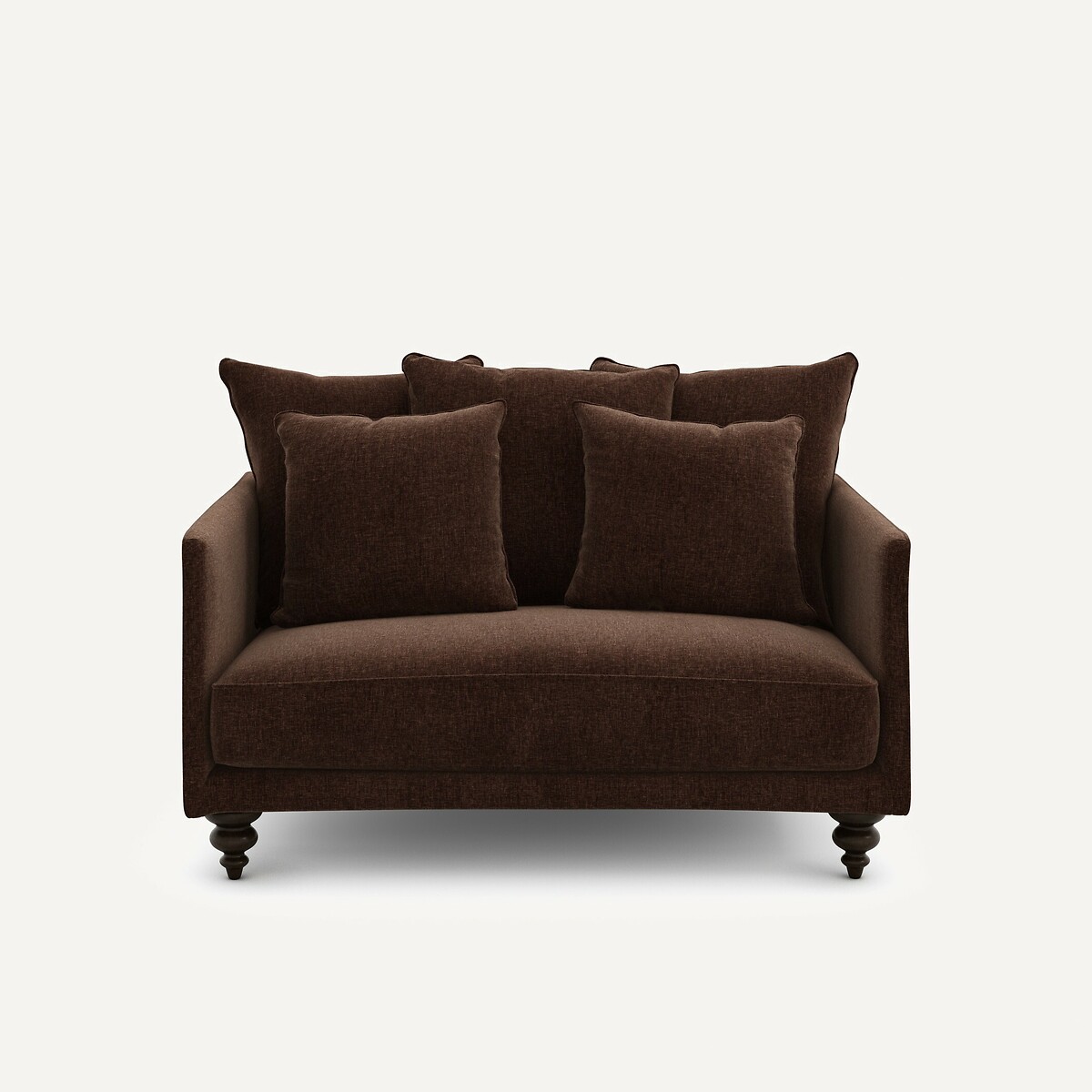 Canapé 2 places compact velours chenille, Lazare, AM.PM