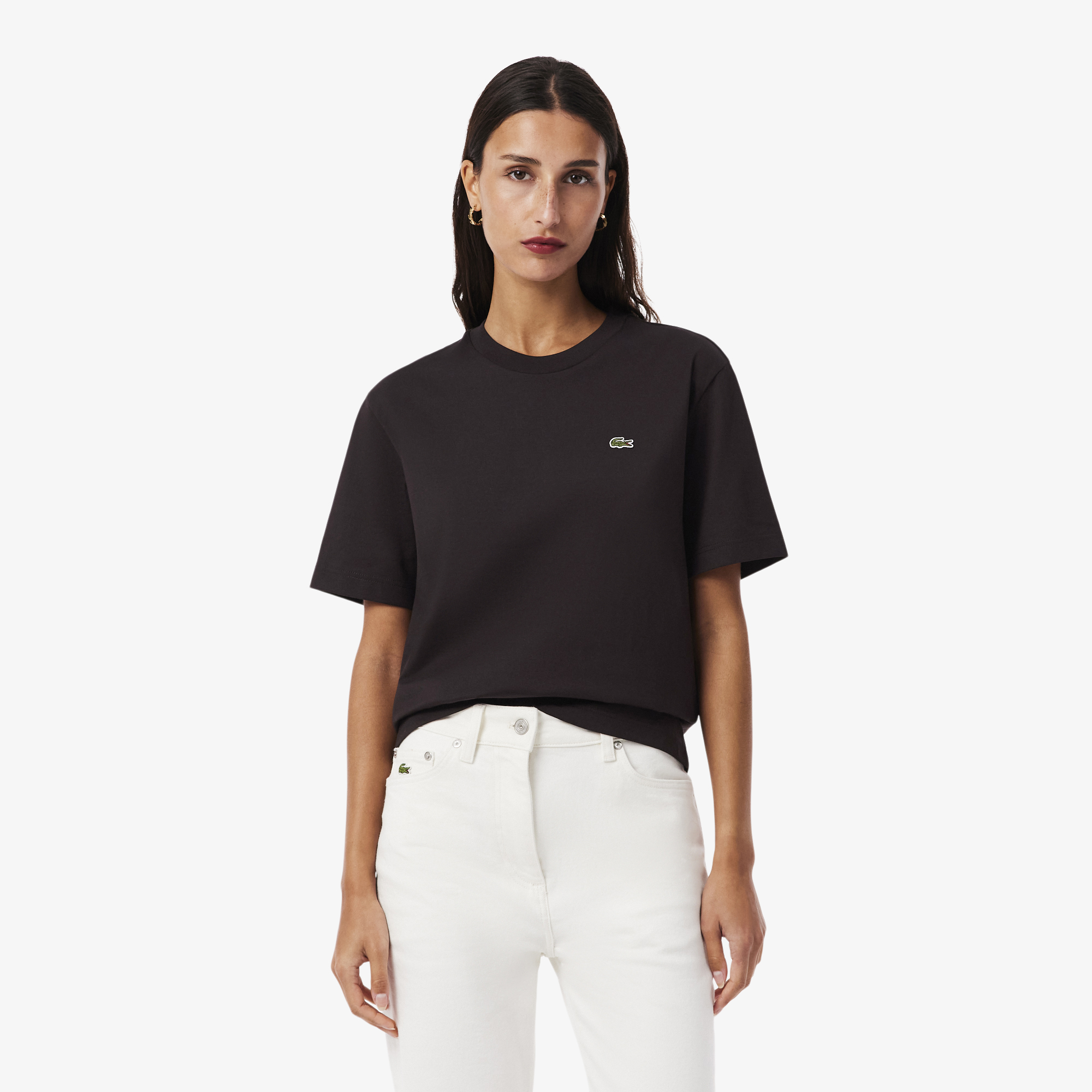 T-shirt relaxed fit coton doux, LACOSTE