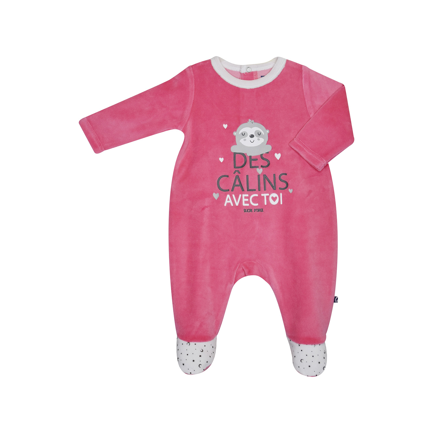 Dors bien giasmina velours rase pont dos bebe, SUCRE D'ORGE