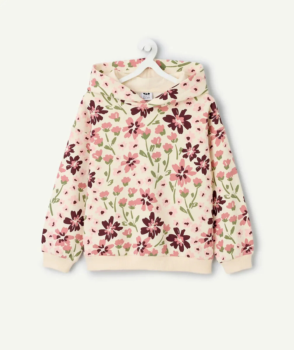 Sweat à capuche à motif fleuri, TAPE A L'OEIL