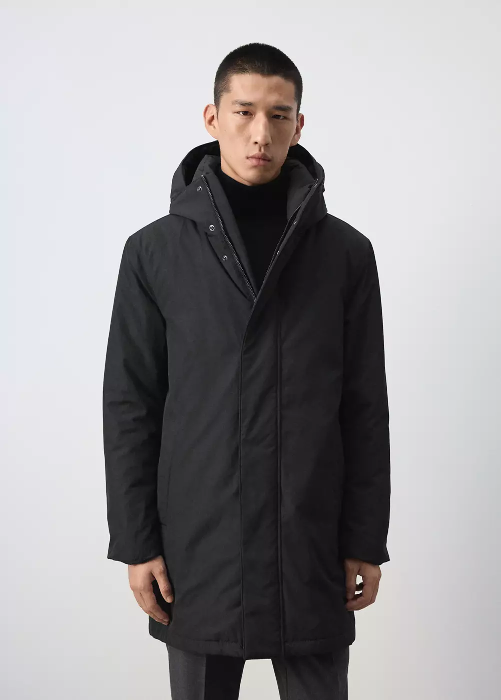 PARKA MÉLANGE COTON DÉPERLANT, MANGO MAN