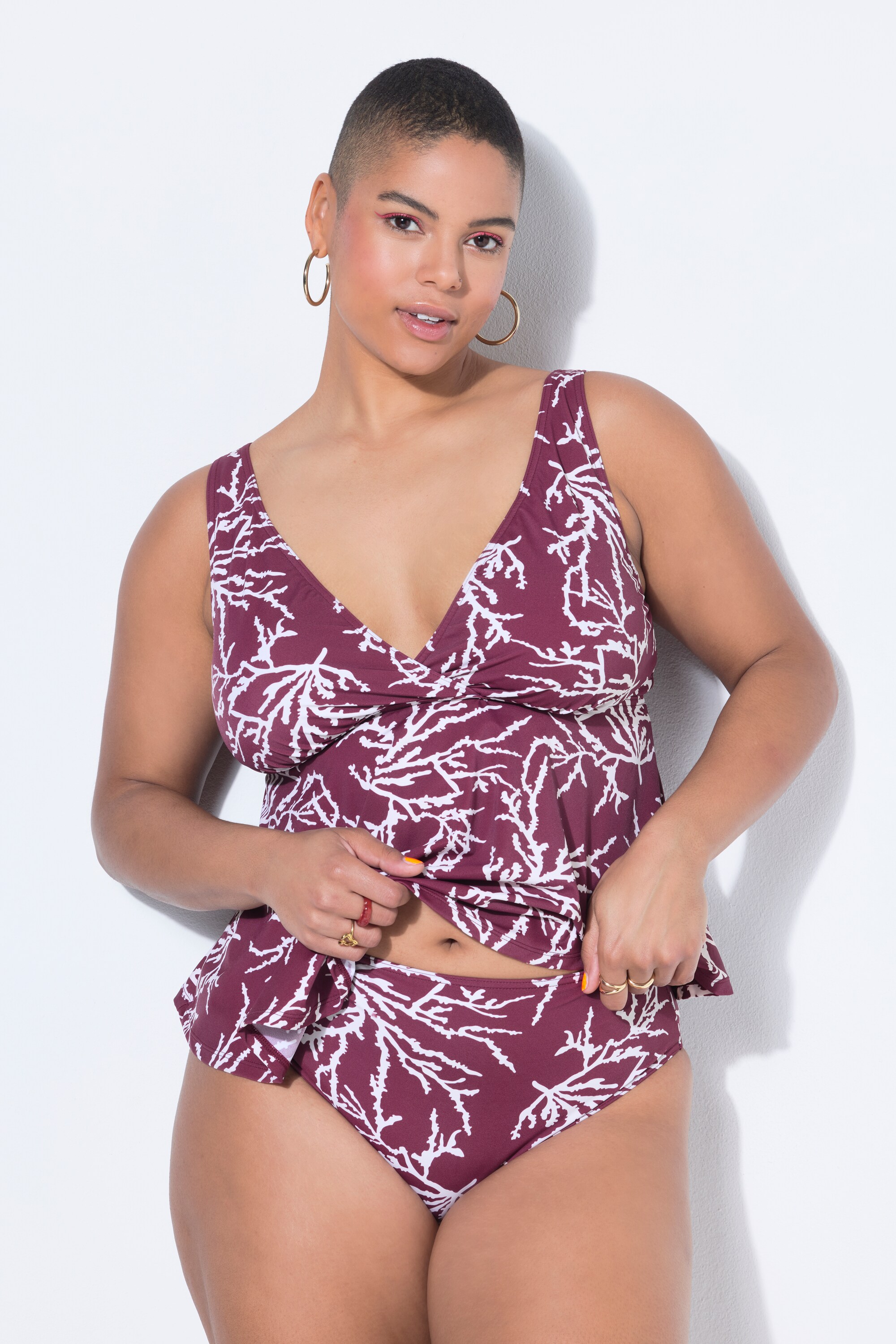 Bas de bikini taille haute, imprimé all-over, STUDIO UNTOLD