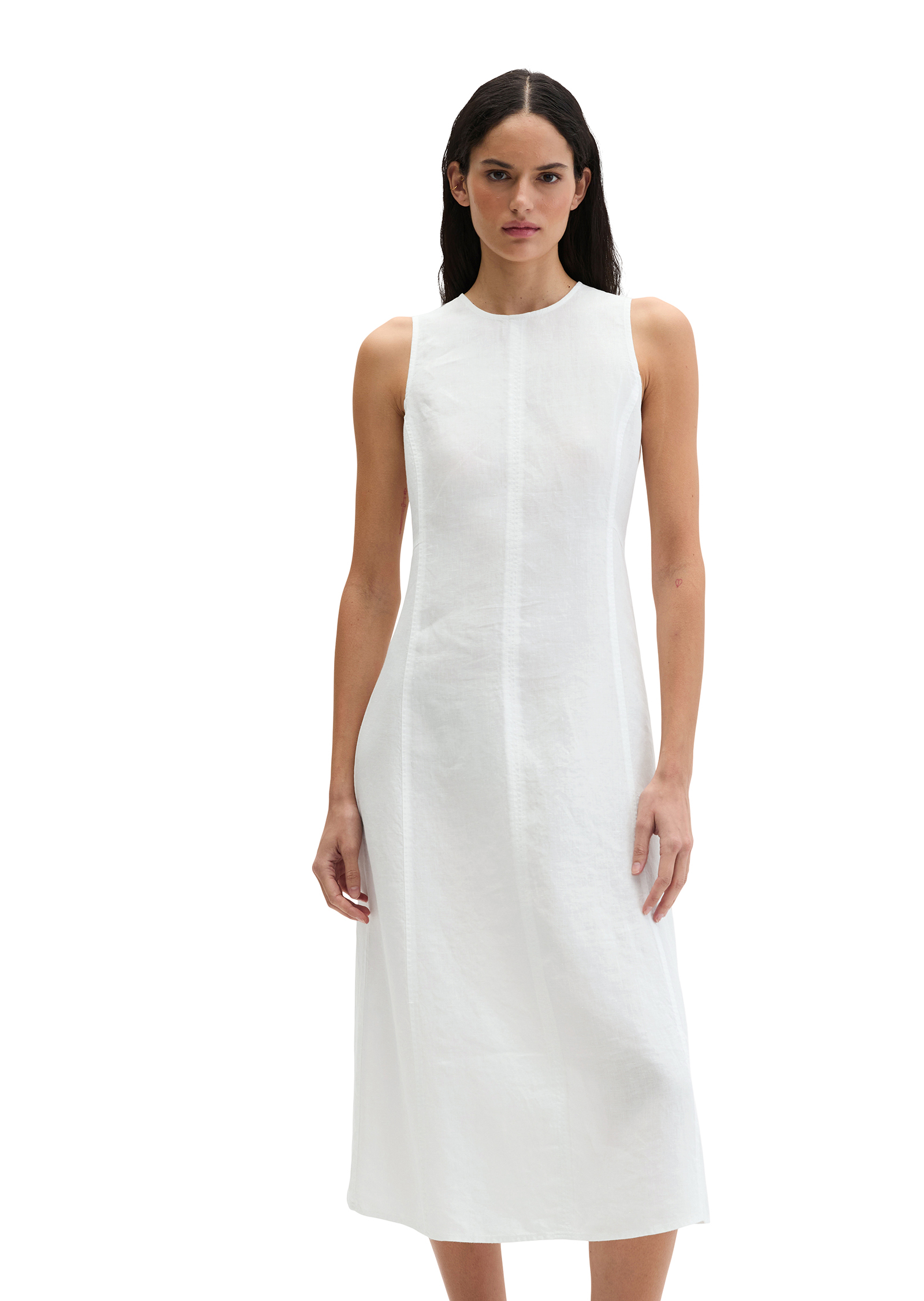 Robe en lin shaped avec fermeture éclair sans couture, MARC O'POLO