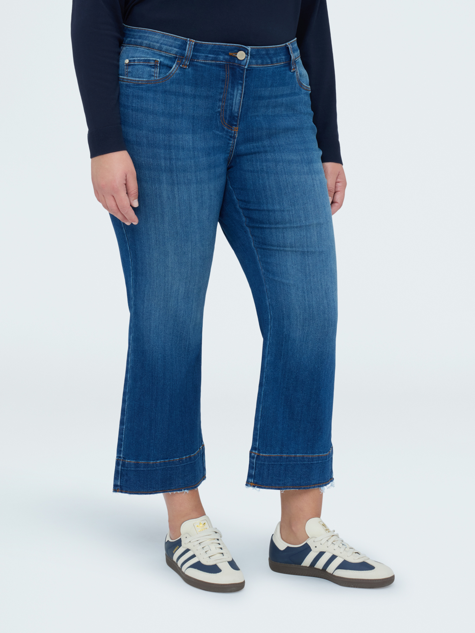 Jean Kick Flare lavage bleu effet washed, FIORELLA RUBINO