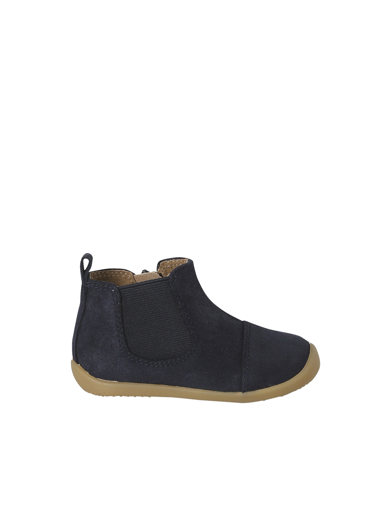 Boots souples en cuir zippées et élastiquées, VERTBAUDET