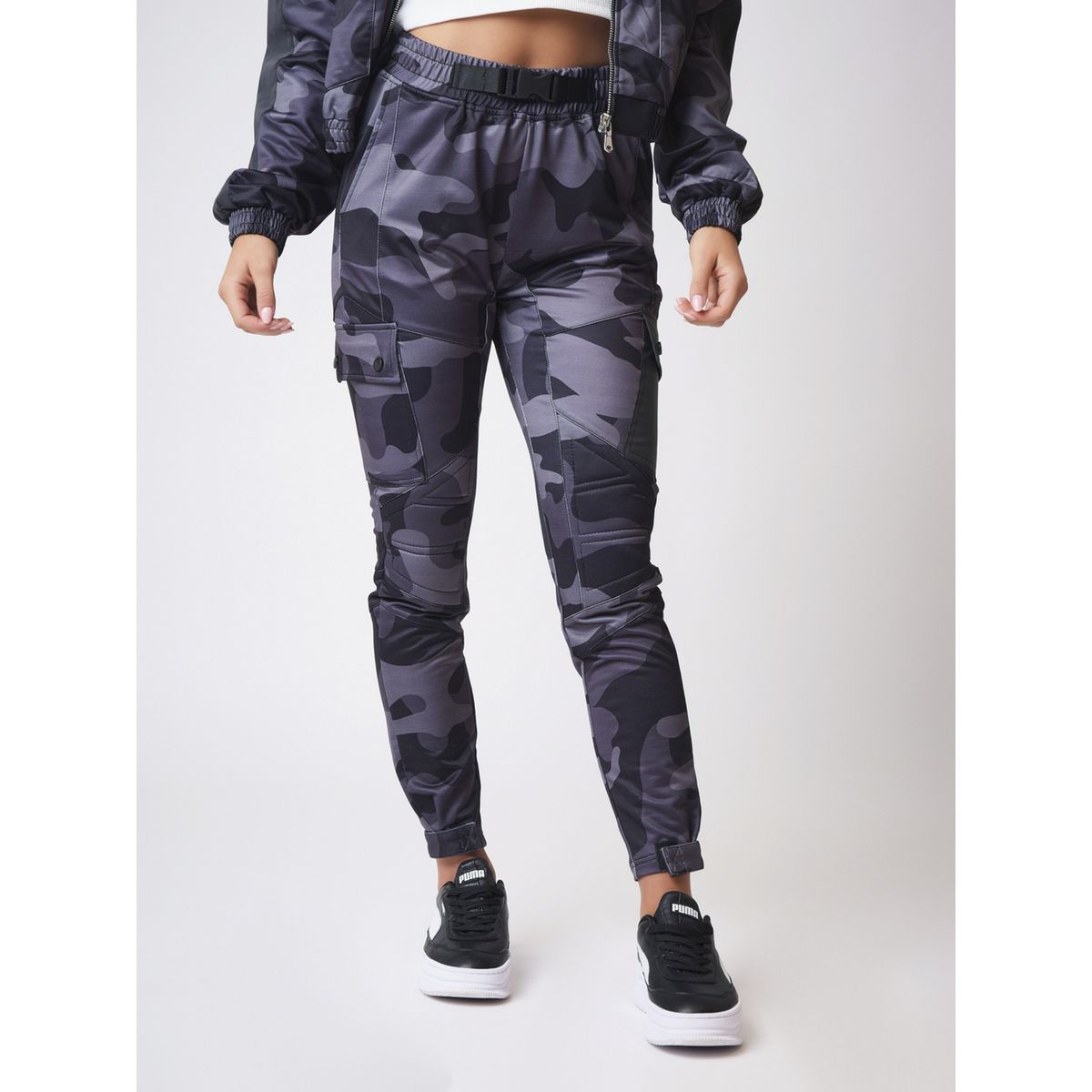 Pantalon discount camouflage femme