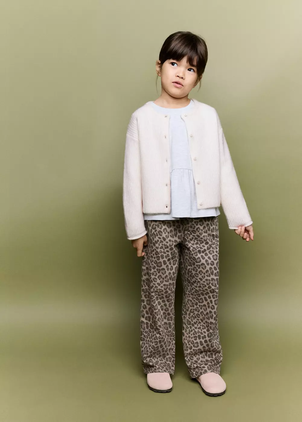 Jean droit léopard, MANGO BABY