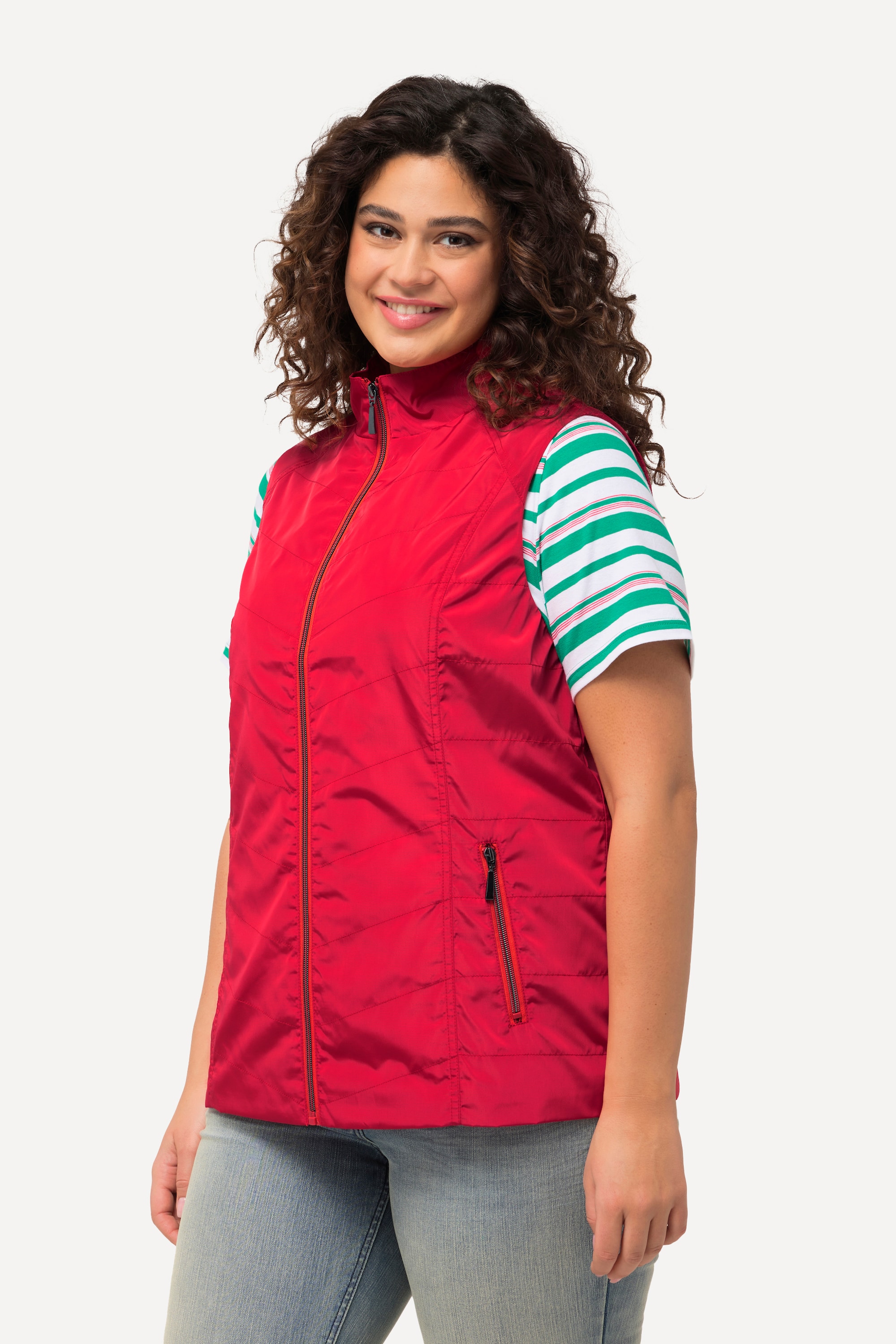 Gilet, coutures fantaisie, col montant, ULLA POPKEN