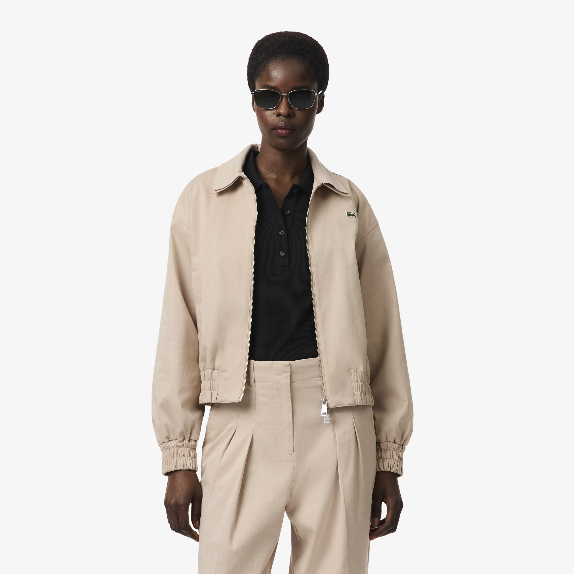 Veste gabardine stretch double col, LACOSTE