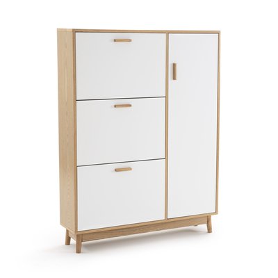 Sheldon Shoe Cabinet with 3 Compartments & 1 Cupboard SO'HOME