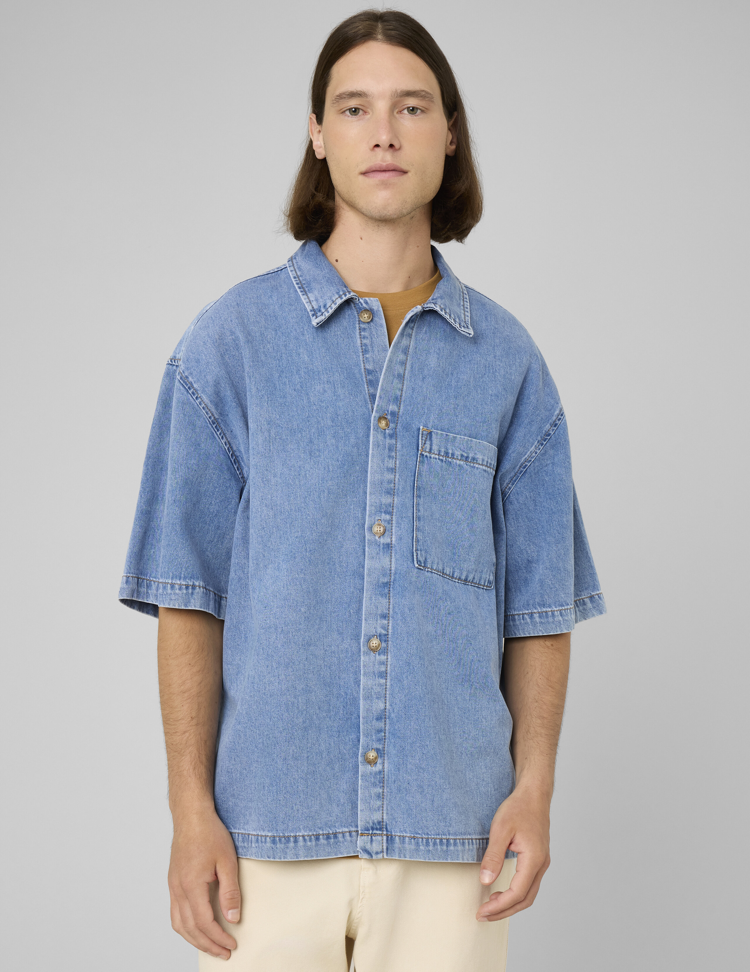 Chemise en jean manches courtes, BZB