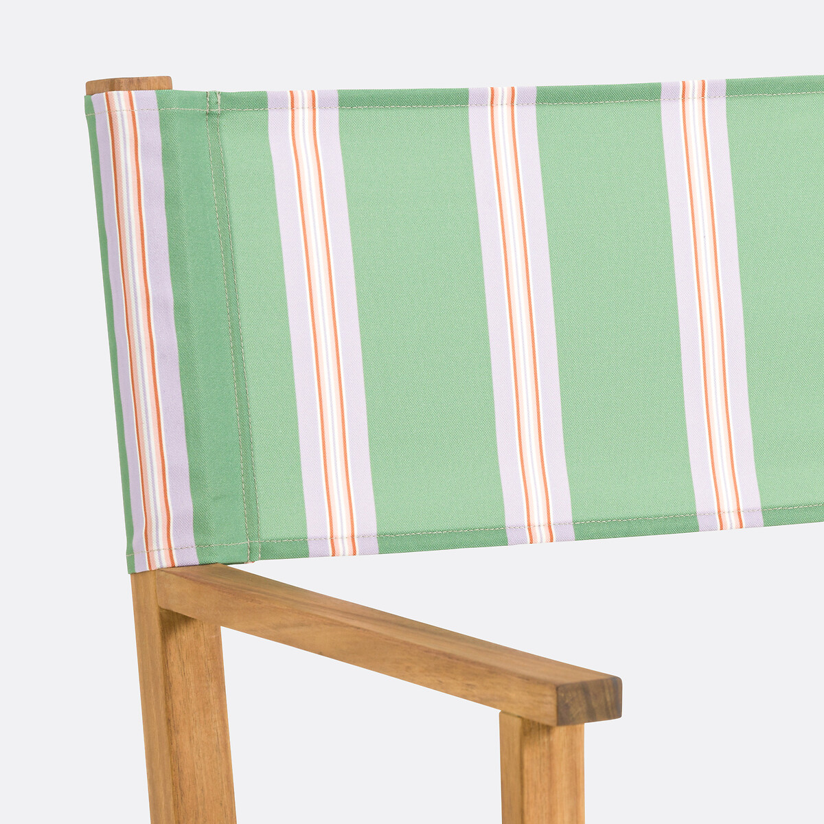 Regisseurstoel Acacia Hout & Gestreepte Stof Veniza