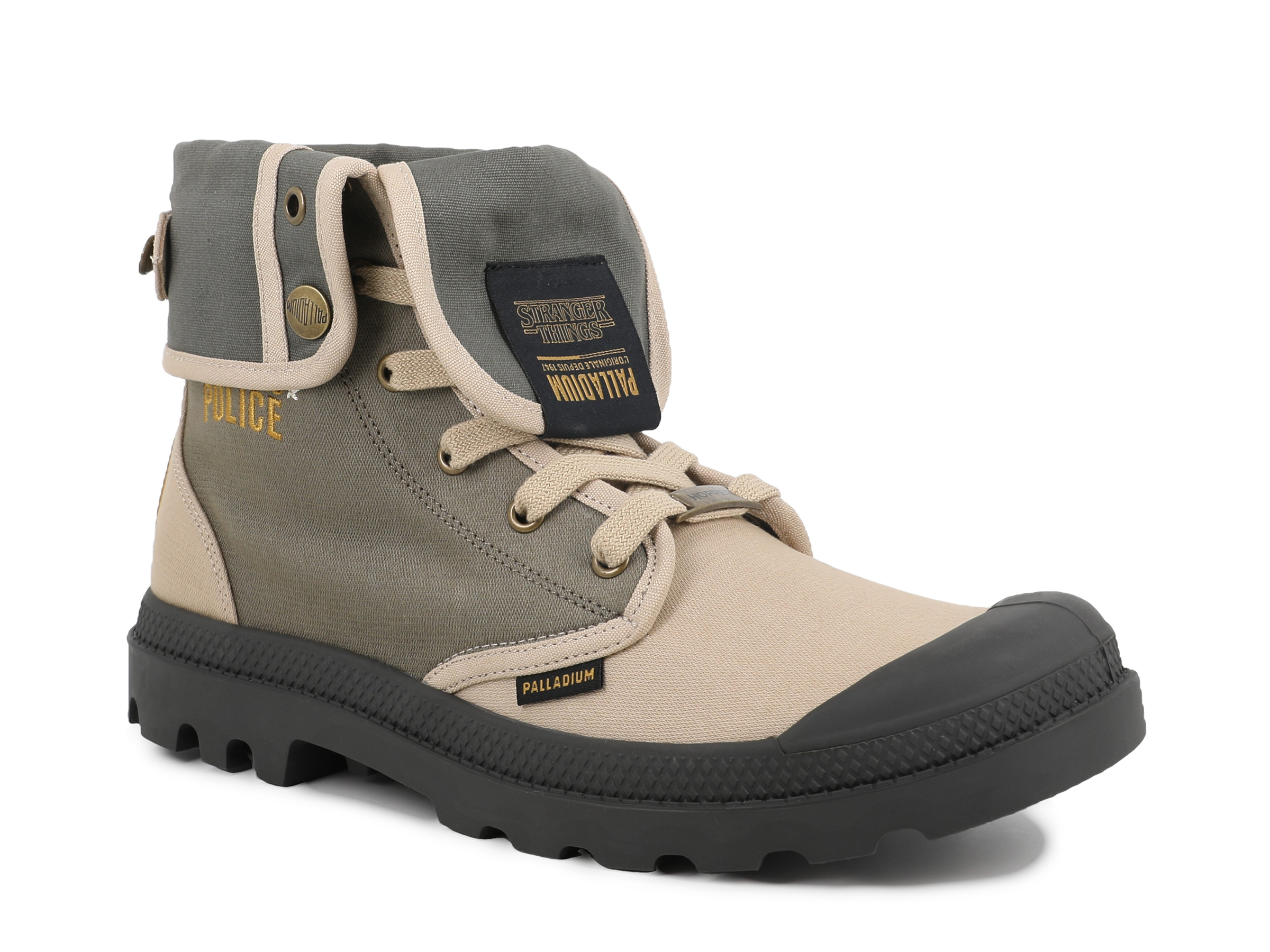 Baskets montantes en coton BAGGY HAWKINS POLICE, PALLADIUM