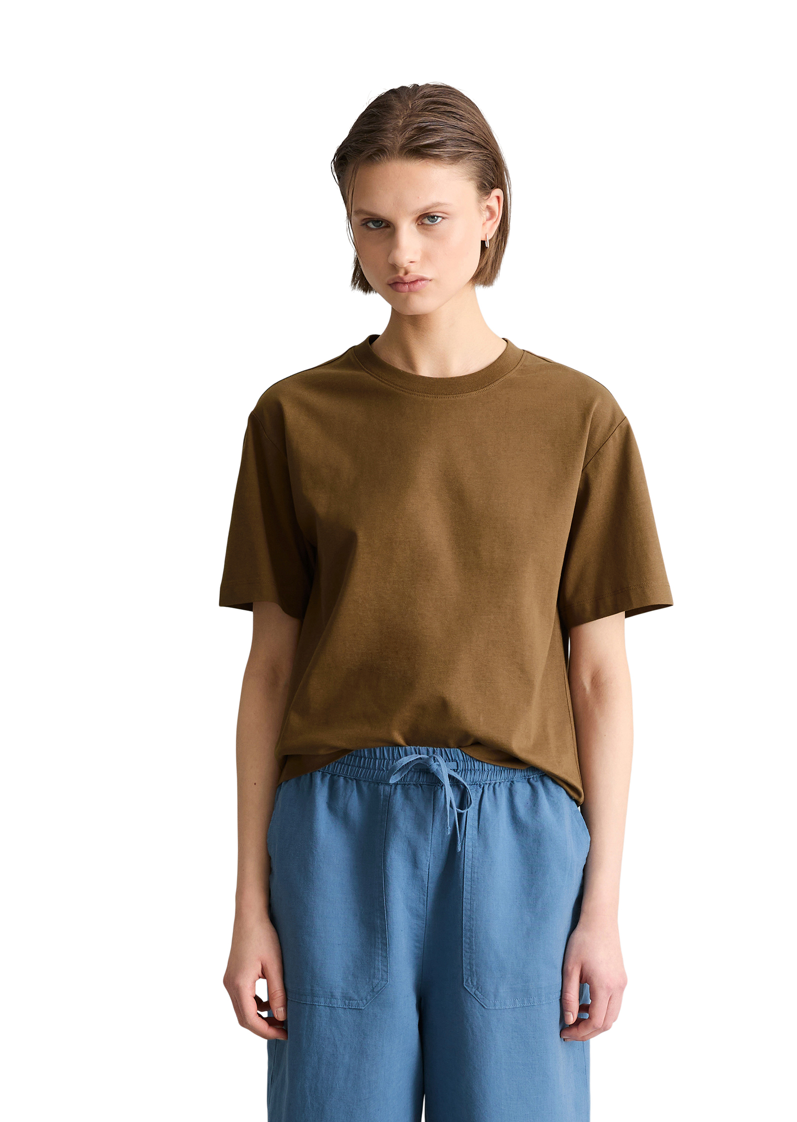 T-shirt basique regular en coton organique, MARC O’POLO DENIM