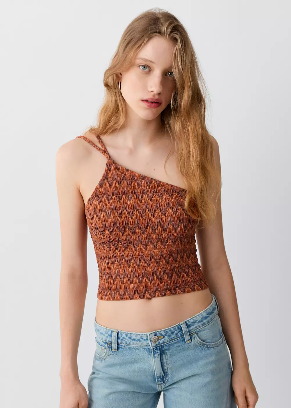 Top asymétrique imprimé, MANGO TEEN