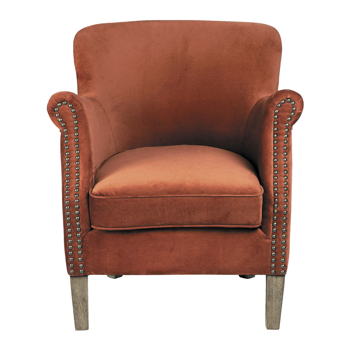 Fauteuil en velours, BLANC D’IVOIRE