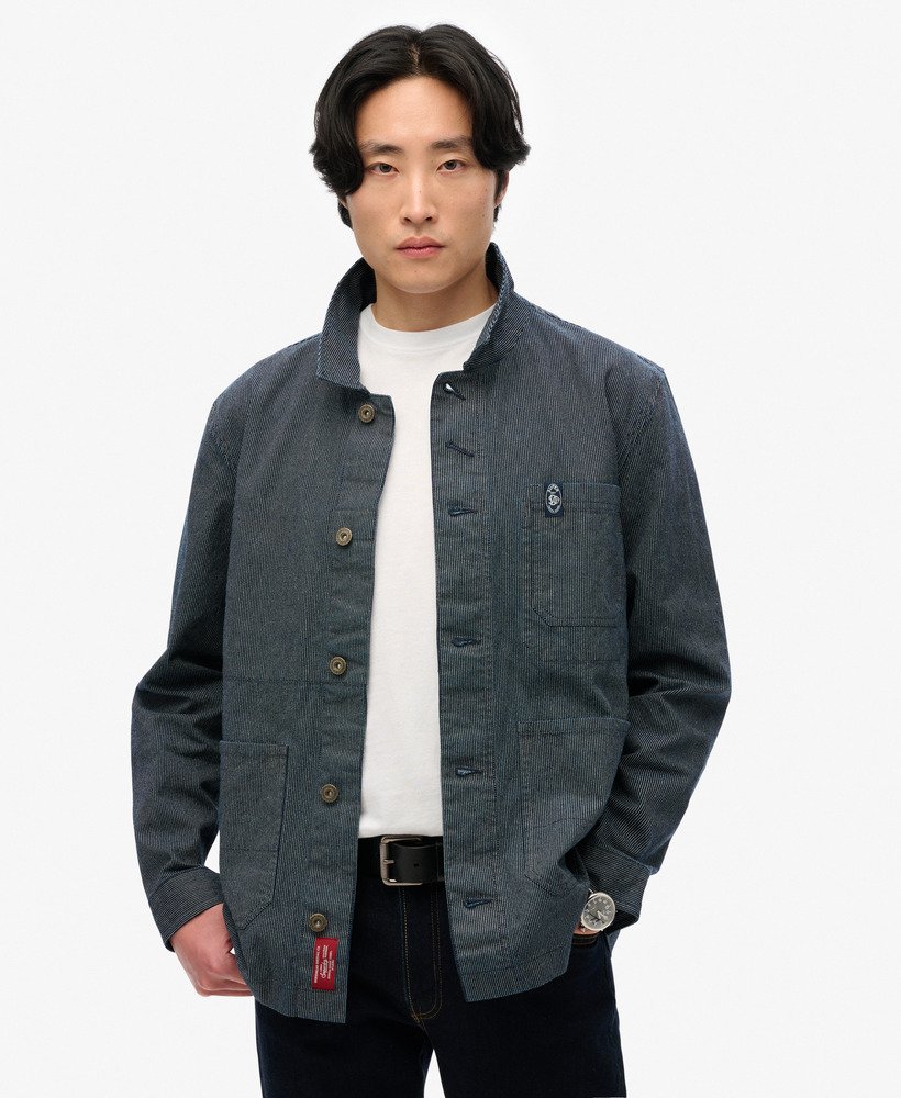 Veste Worker Merchant rayée, SUPERDRY