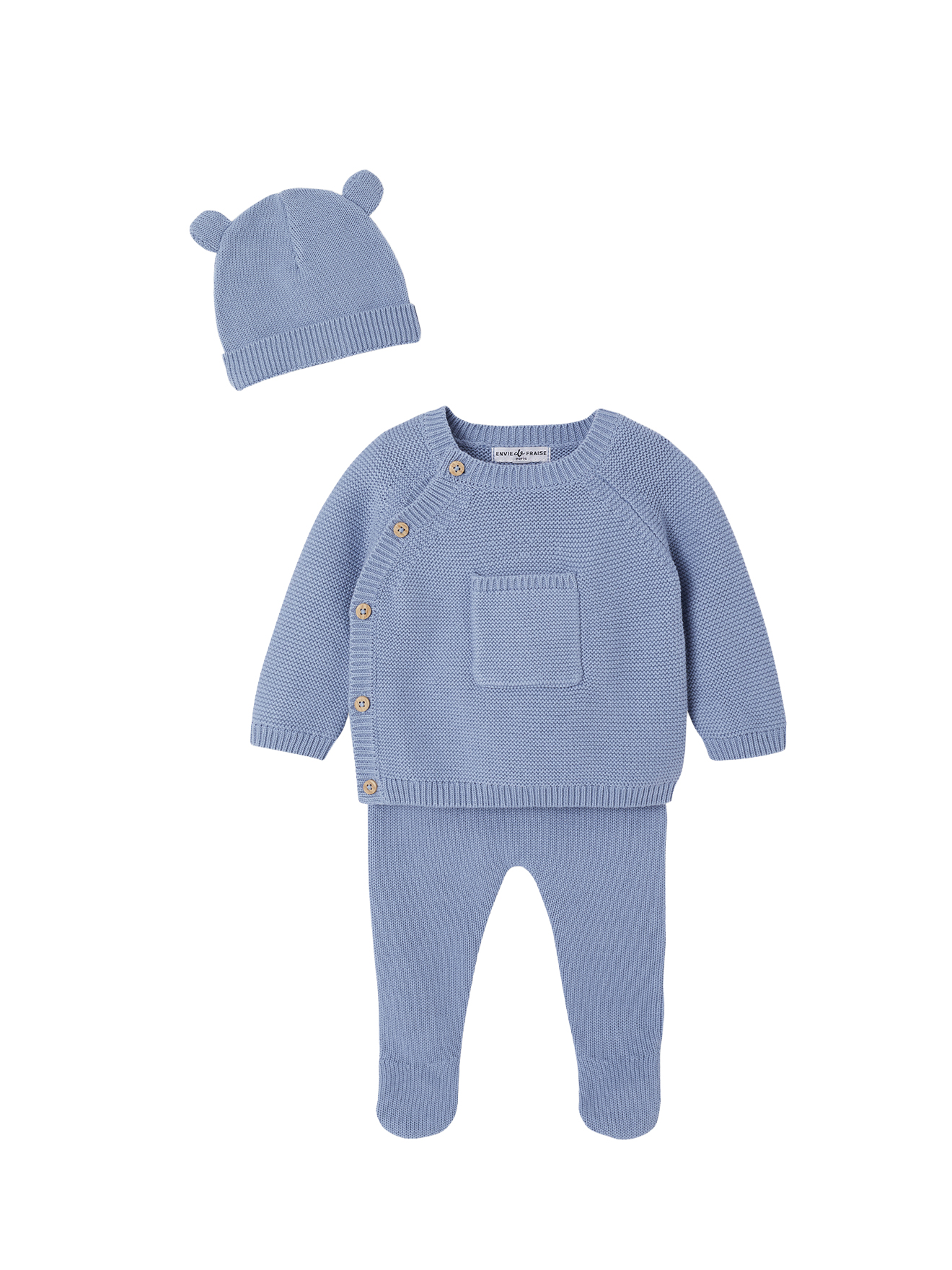 Ensemble naissance en tricot, ENVIE DE FRAISE
