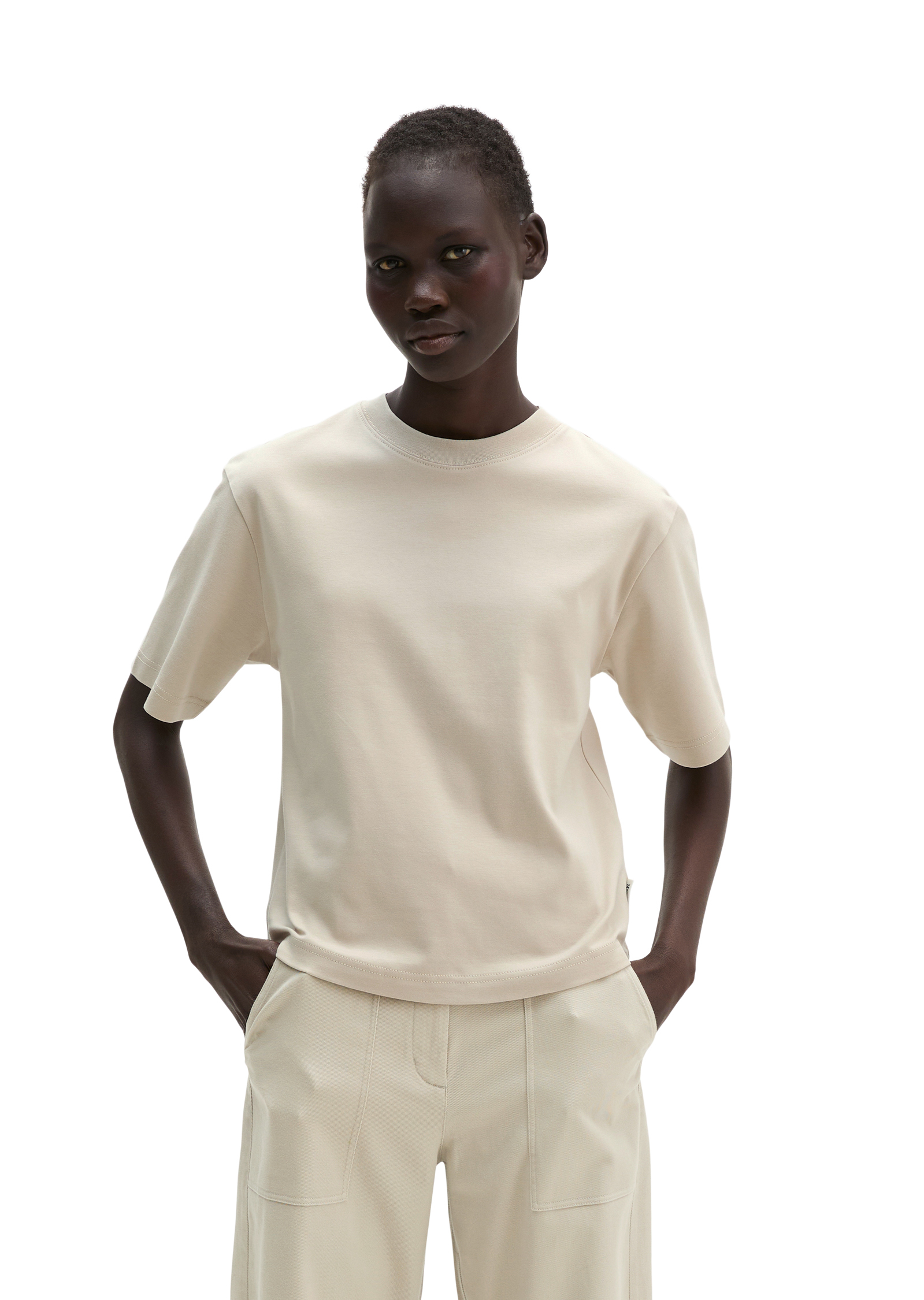 T-shirt relaxed en jersey interlock, MARC O'POLO