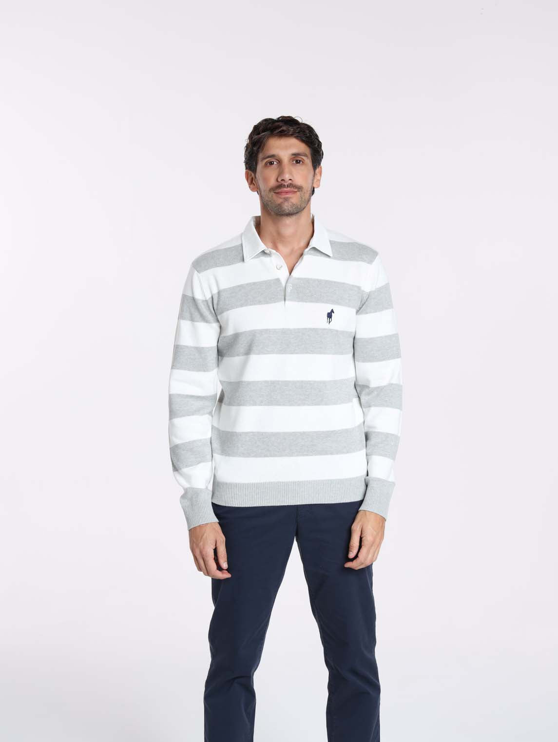 Pulls col polo  en coton RACING, GENTLEMAN FARMER