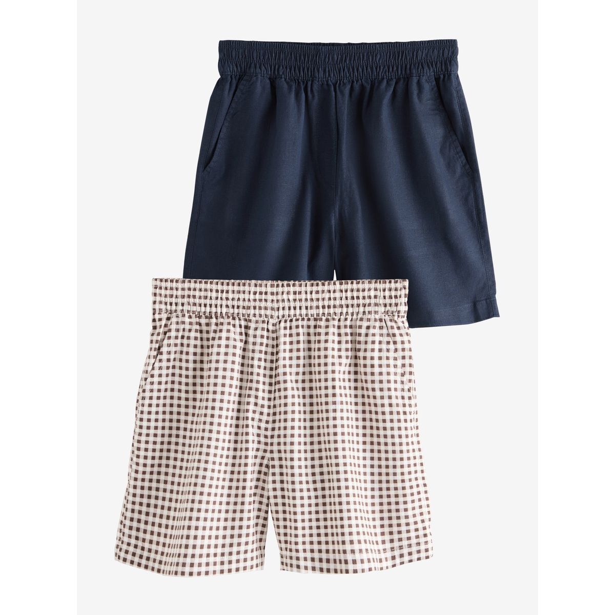 Short en lin mélangé stretch, lot de 2, NEXT