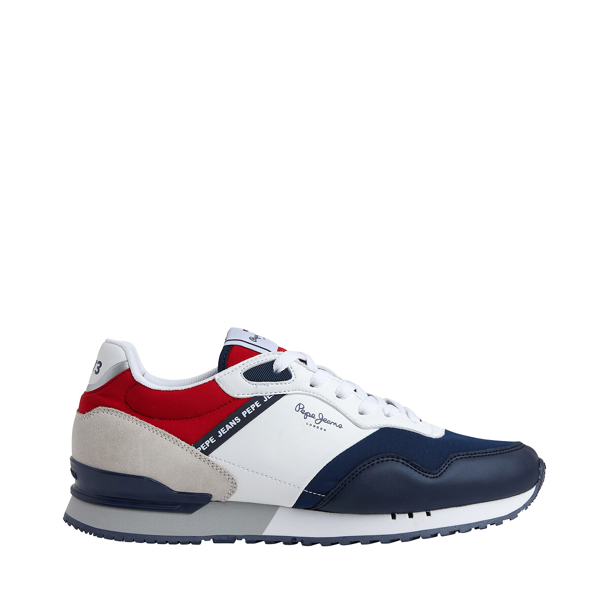 Sui Wrijven pedaal Sneakers london one blauw/wit/rood Pepe Jeans | La Redoute