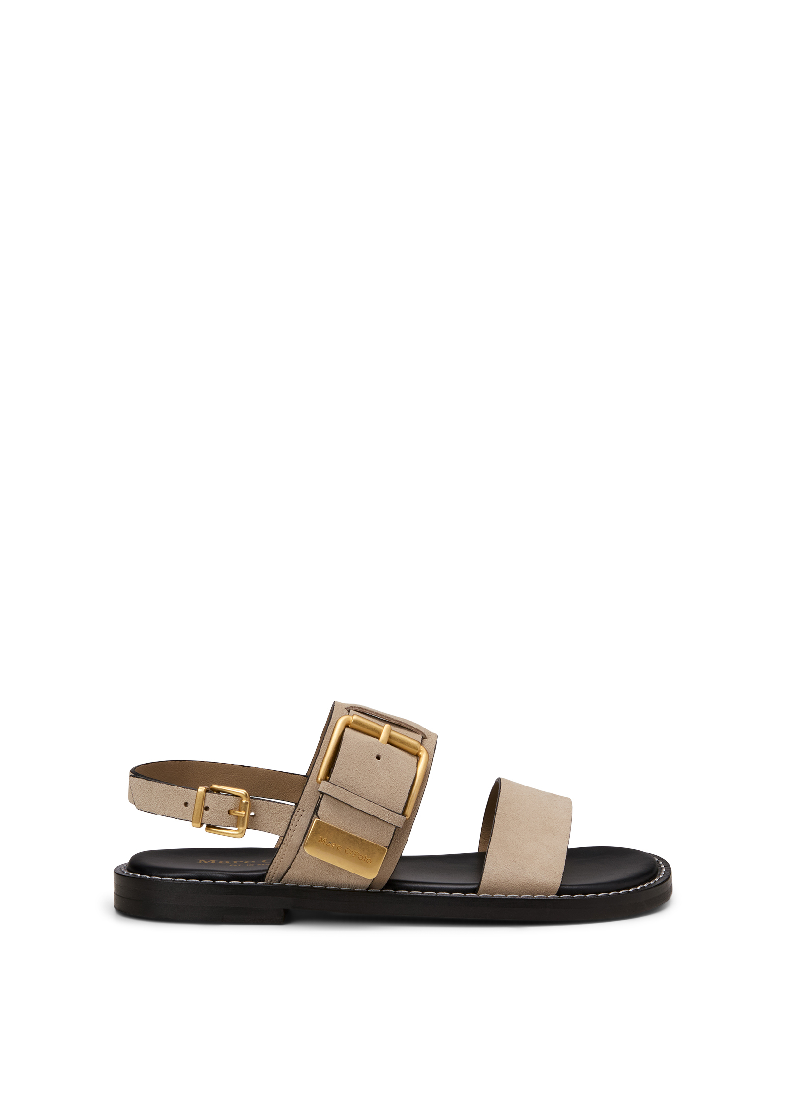 Sandale modèle Stina en cuir velours doux, MARC O'POLO