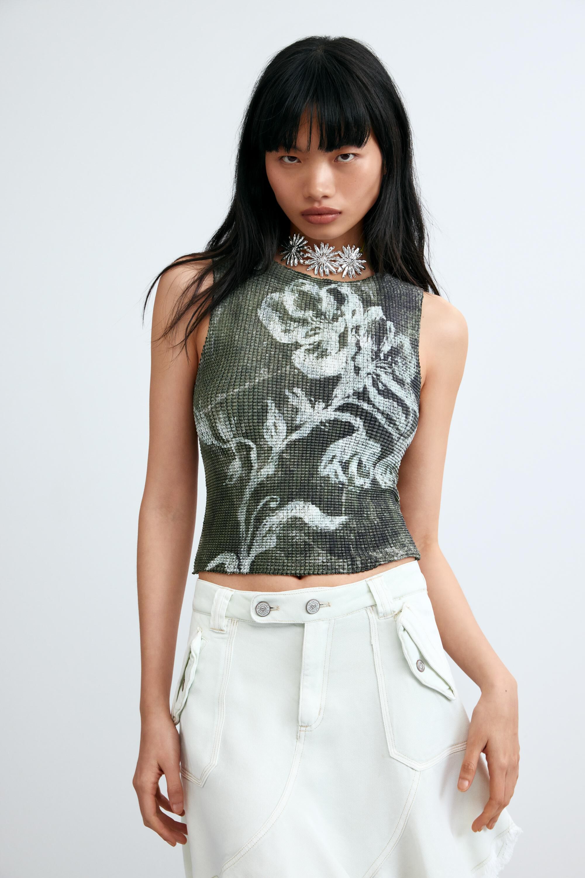 Débardeur imprimé, DESIGUAL