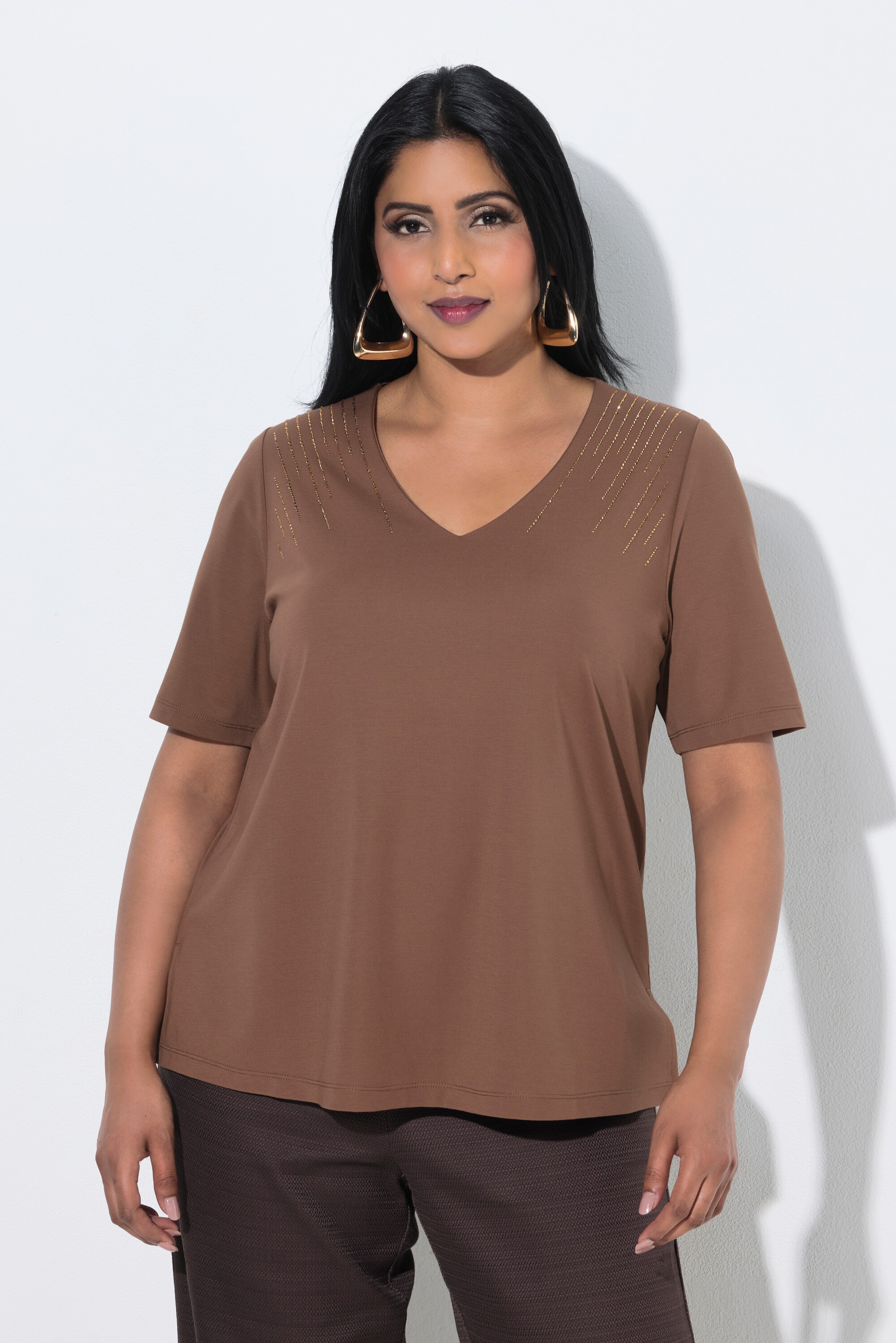 T-shirt avec strass fantaisie, ULLA POPKEN