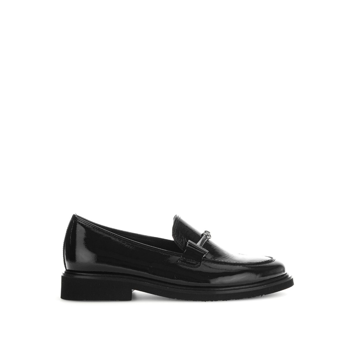 Mocassin en vernis talon d croch noir Gabor La Redoute