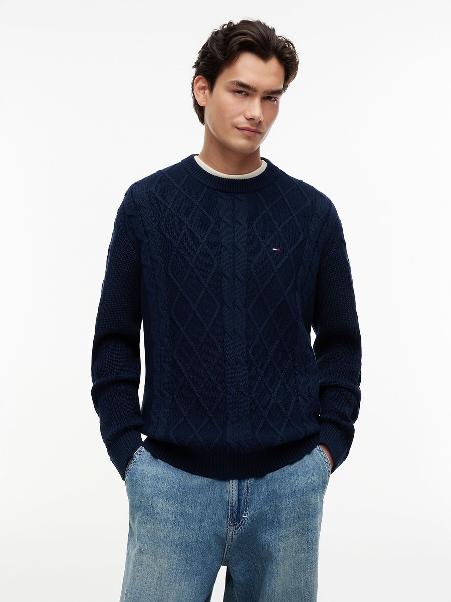 Pull structuré en grosse maille, TOMMY JEANS