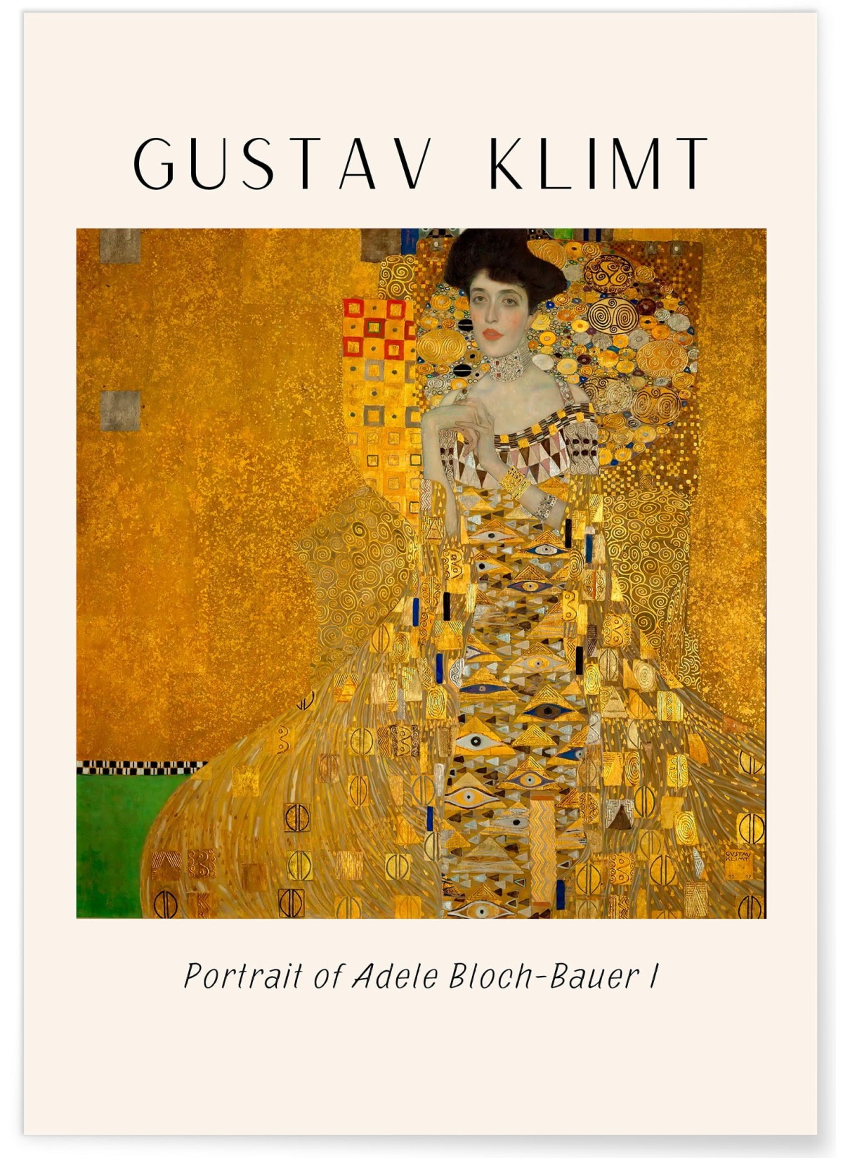 Affiche Gustav Klimt « Portrait of Adele Bloch-Bauer I », L'AFFICHERIE