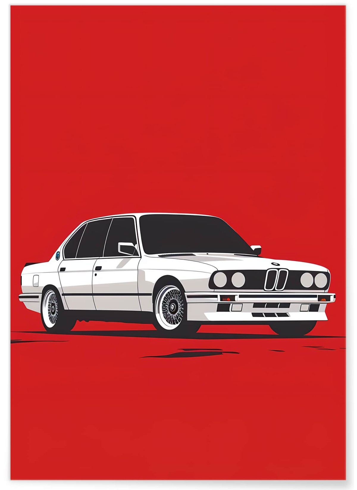 Affiche vintage blanche - Élégance et minimalisme, L'AFFICHERIE